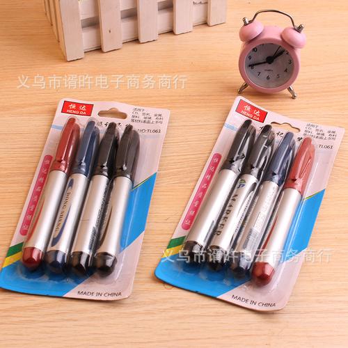 2元批发的卡装4支记号笔 大头笔如何成为文体用品店的引流利器？